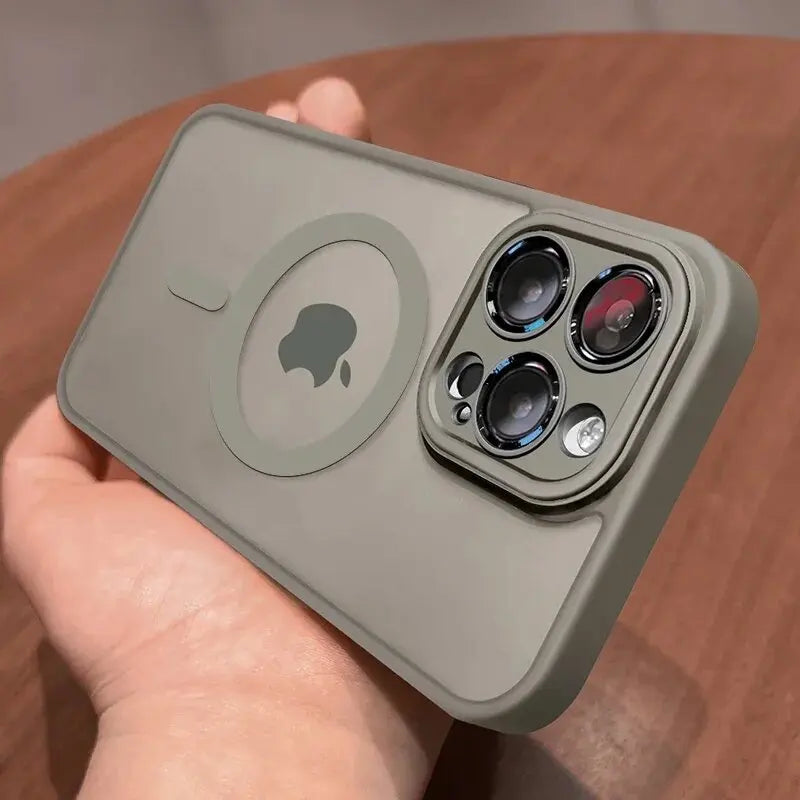 Side view of MagLux Frost Matte MagSafe iPhone Case – Slim fit with camera protection